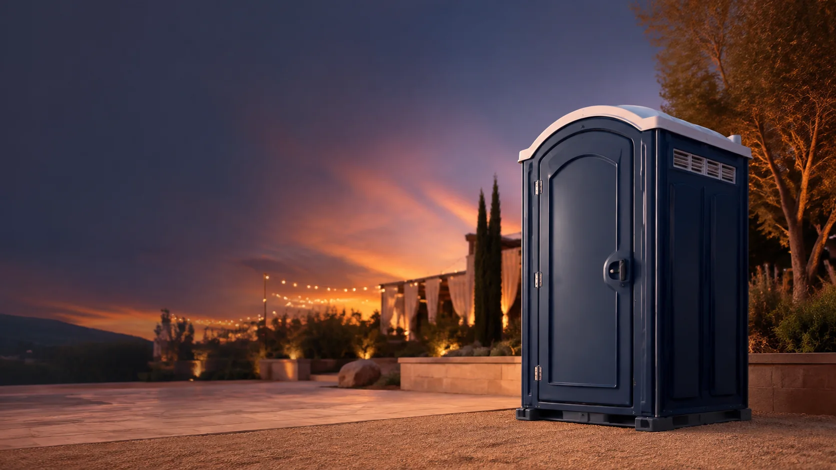 Portable restroom shown for rental planning in Park Ridge, IL